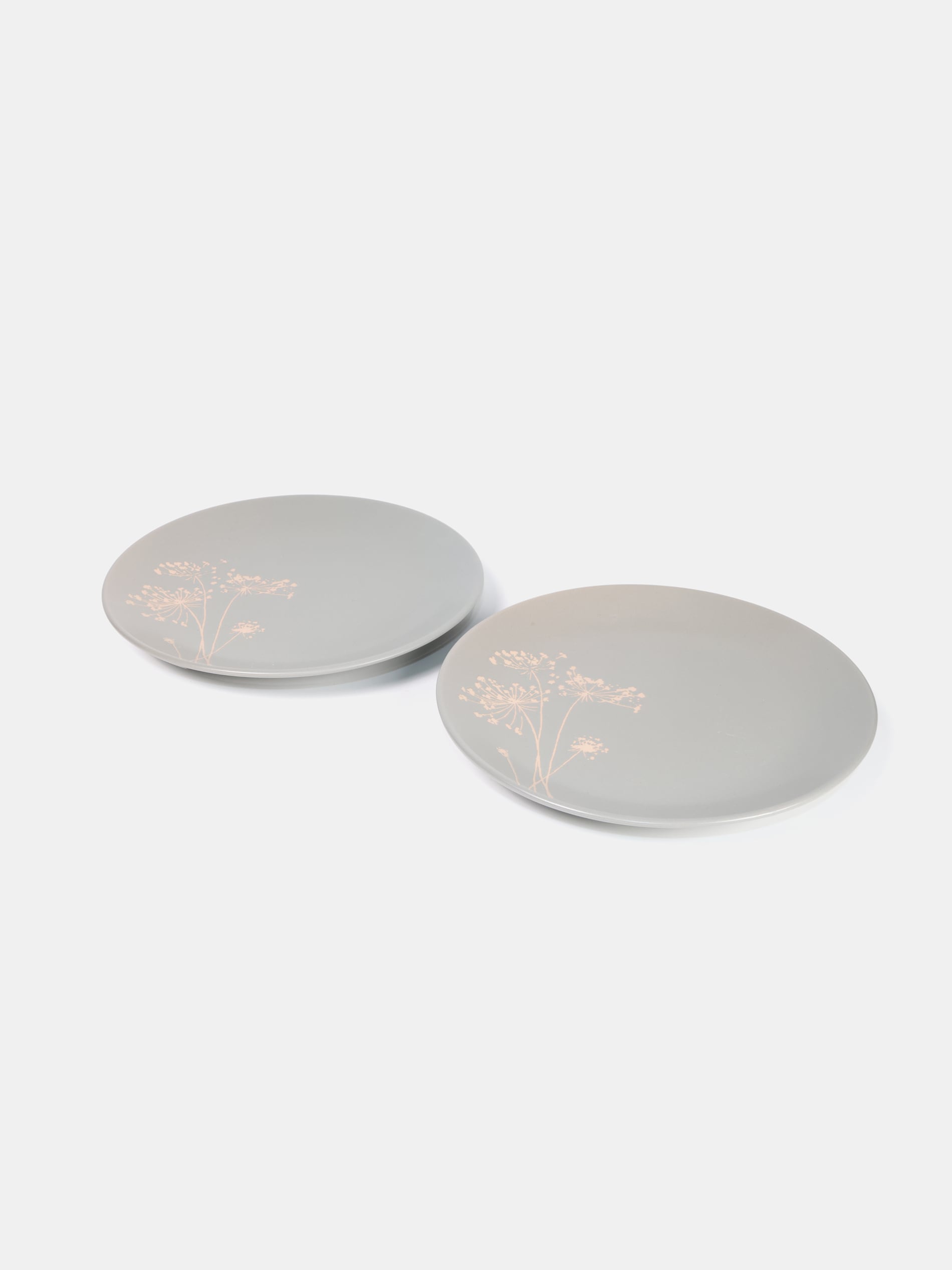 Kamionkowy talerz z motywem kwiatowym 2 pack