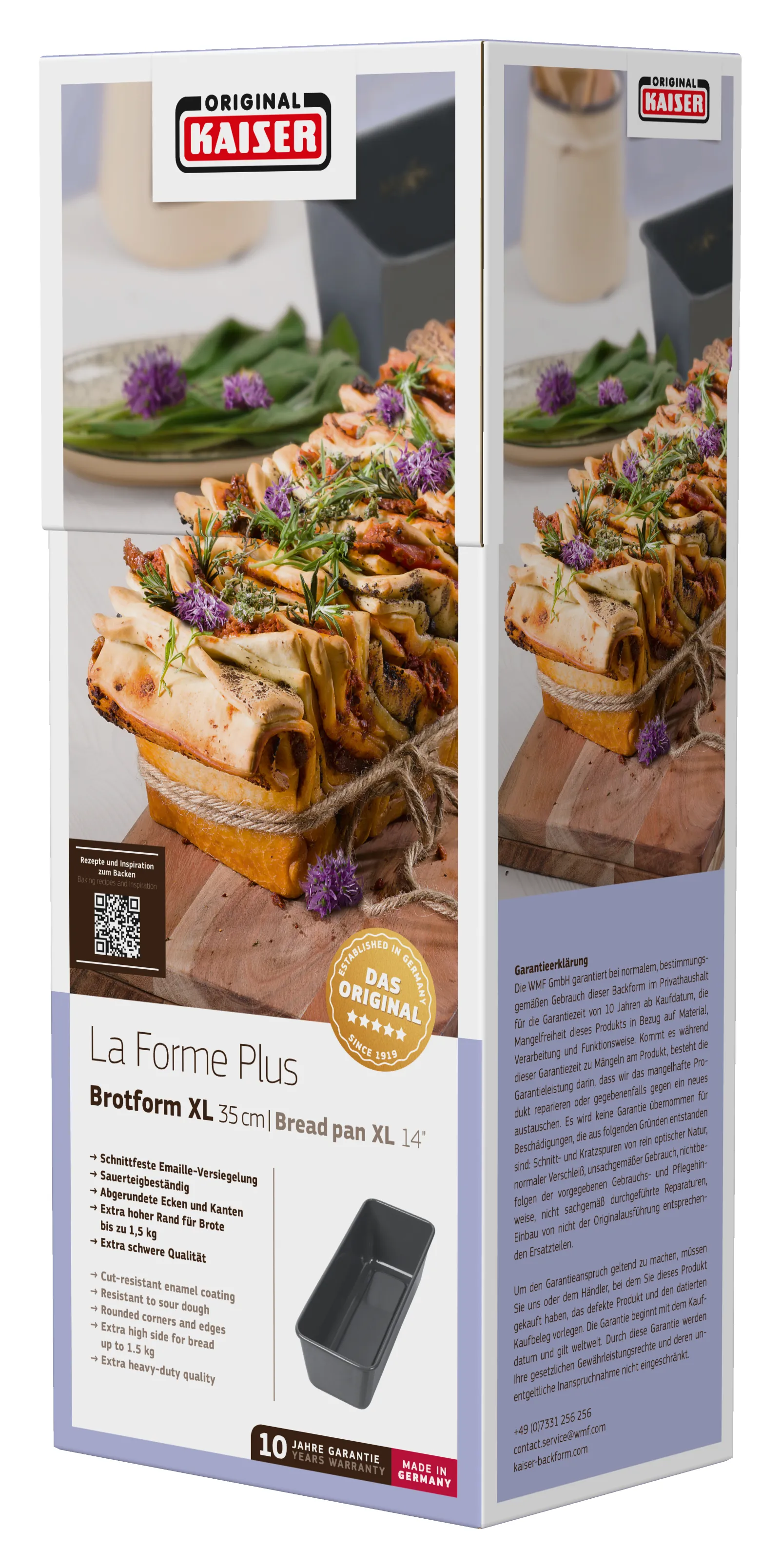 KAISER La Forme Plus Bread Baking Pan, 35 cm