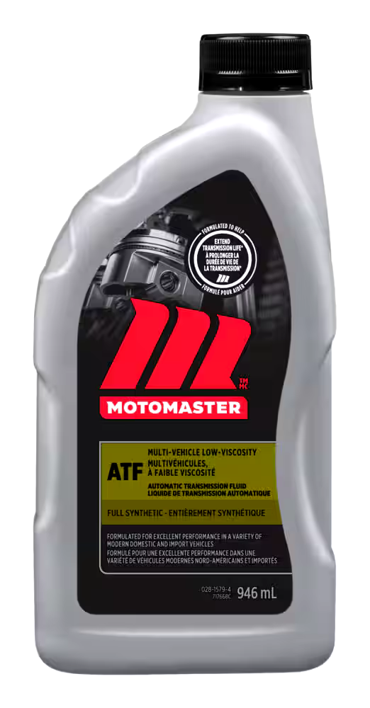 MotoMaster Full Synthetic Multi-Vehicle Low Viscosity Automatic Transmission Fluid/ATF, 946-mL