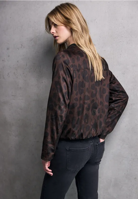 Gemusterter Velours Blouson