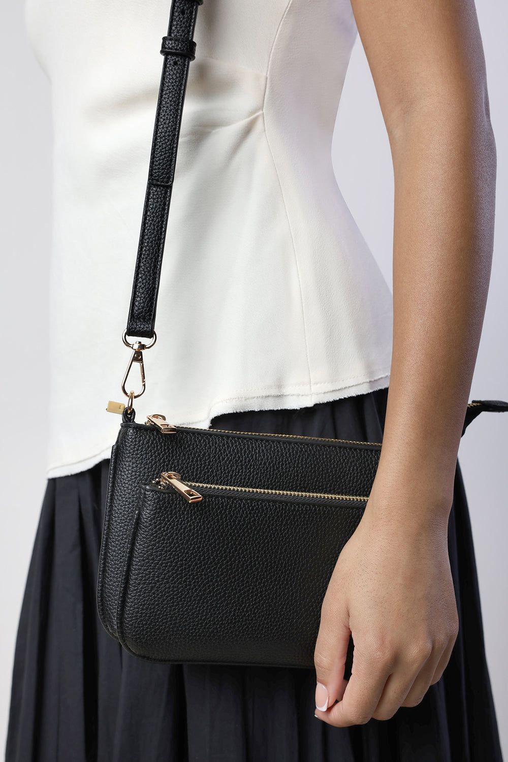 Where's That From Elani Small Double Zip Cross Body Bag
