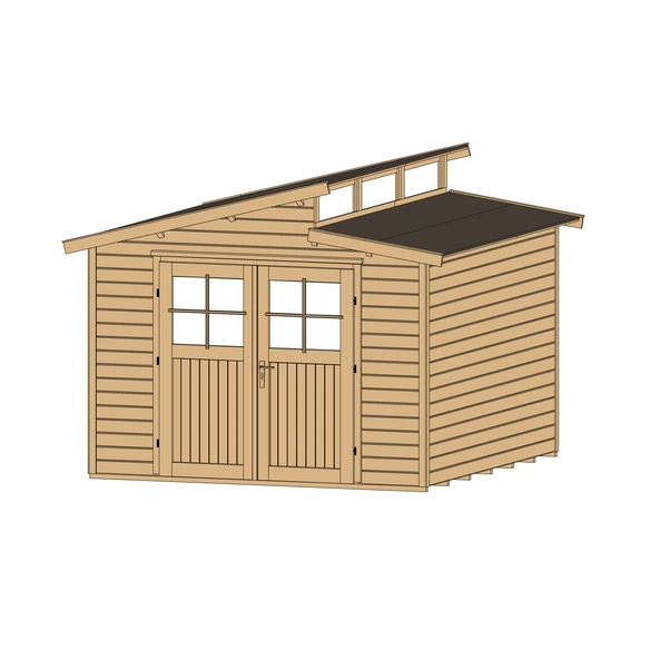 Gartenhaus »226 Gr.3«, Holz, BxHxT: 327 x 252 x 231 cm (Außenmaße inkl. Dachüberstand)