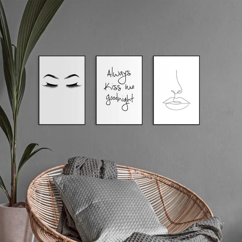 Set poster met lijst - Kus 2