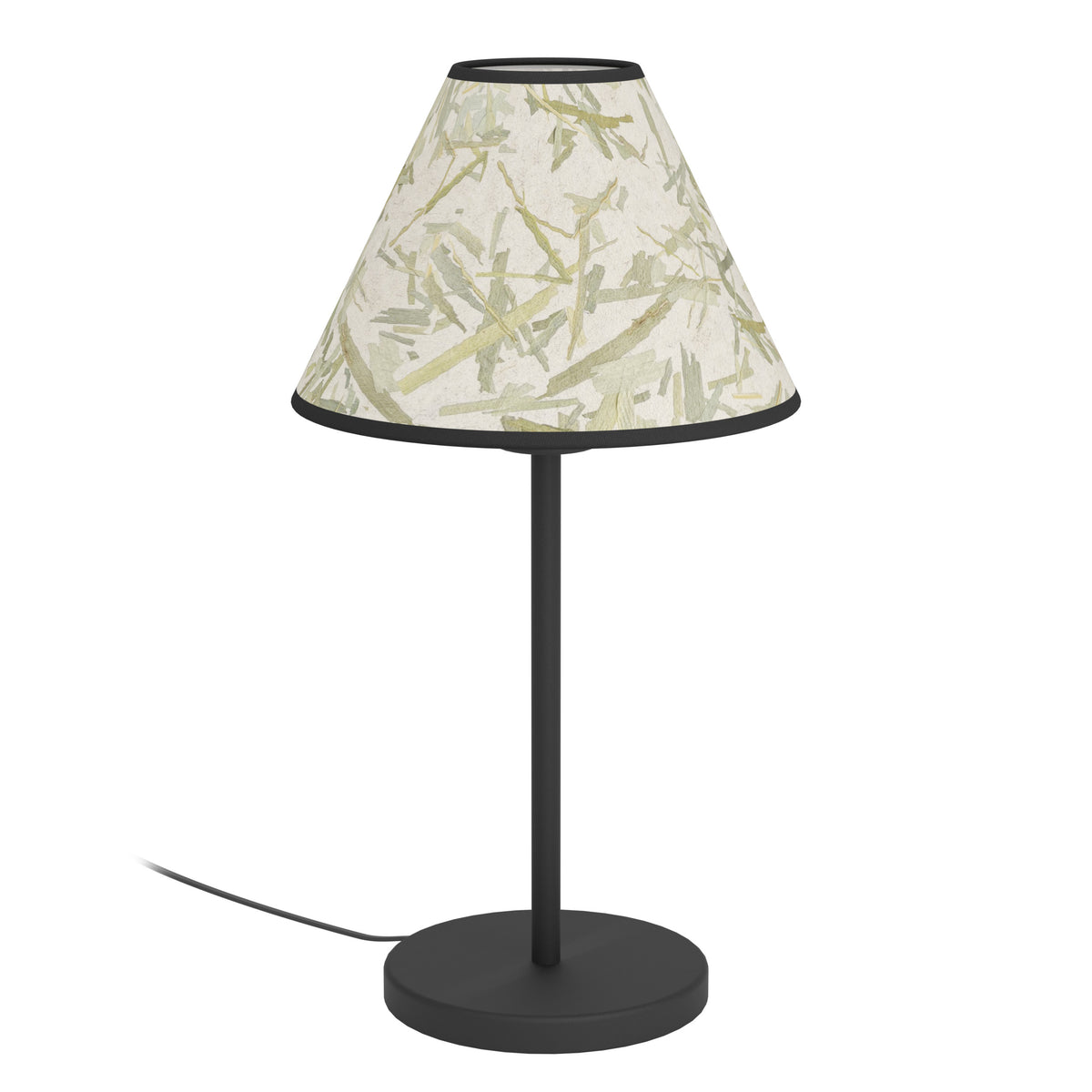 EGLO tafellamp Oxpark - e27 - 41,5 cm - zwart/wit/groen - bamboe