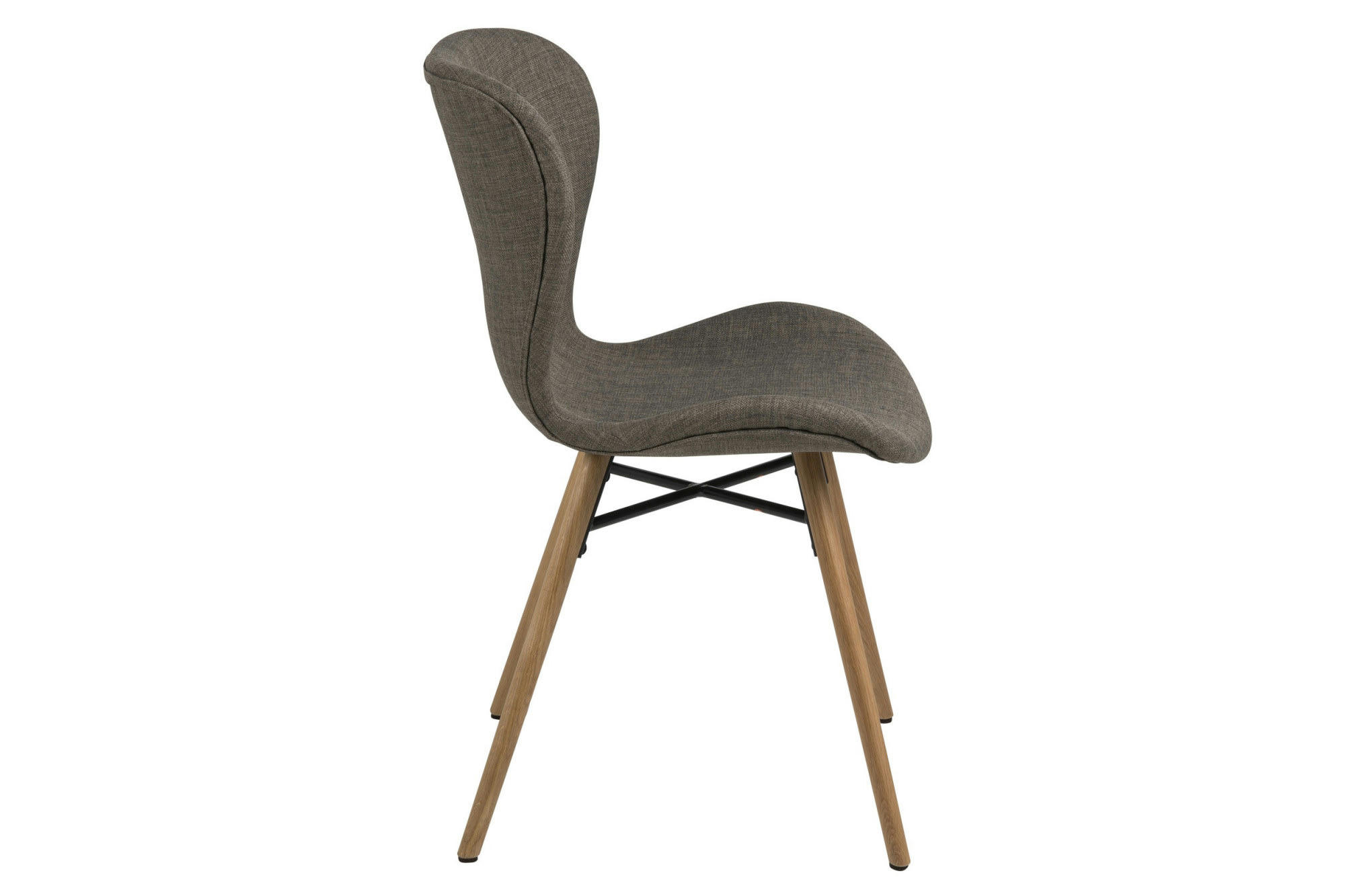 - Table ronde extensible pieds fuseau D115 + 4 chaises tissu