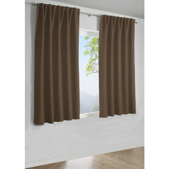 Verdunkelungsschal, Befestigungsband, 175x140 cm, taupe