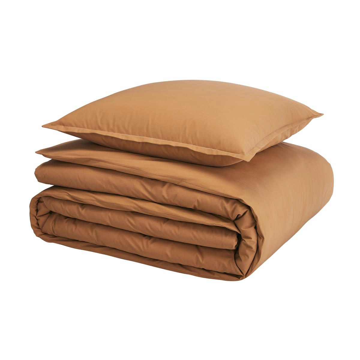 VANOISE - Parure de lit en coton brun 240x220