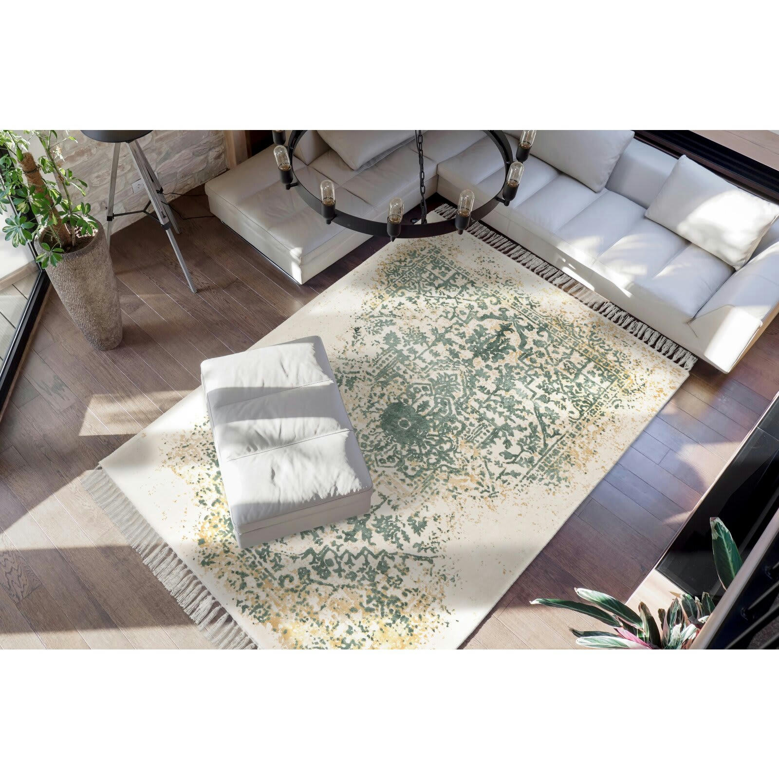 DOLCE - Tapis vintage Viscose Vert