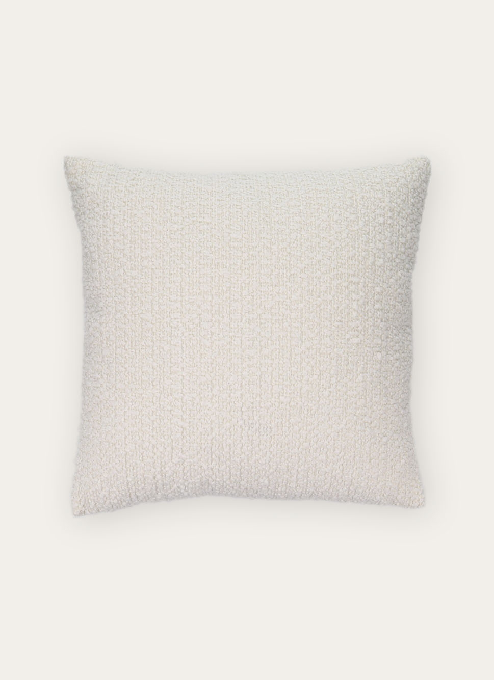 COUSSIN RECTANGULAIRE EN TISSU BOUCLETTE BLANC