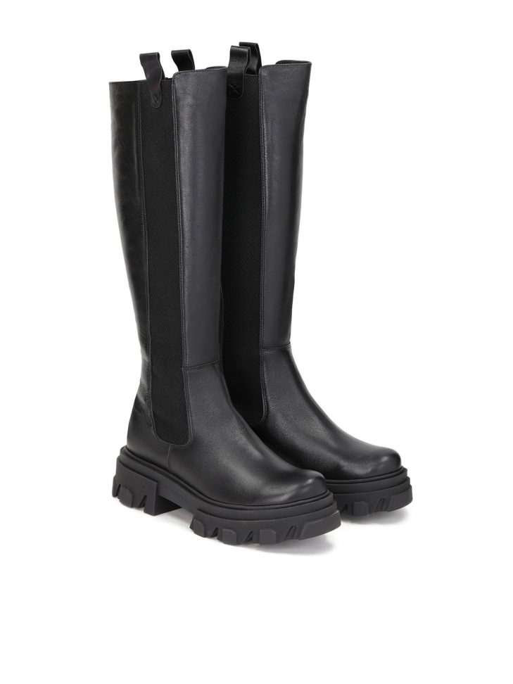 Ladies' black high boots