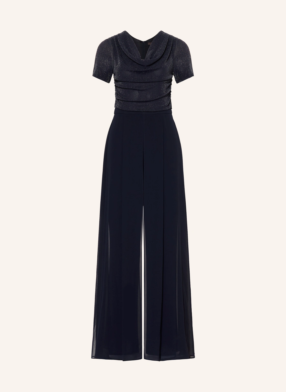 Vera Mont Jumpsuit im Materialmix mit Glitzegarn