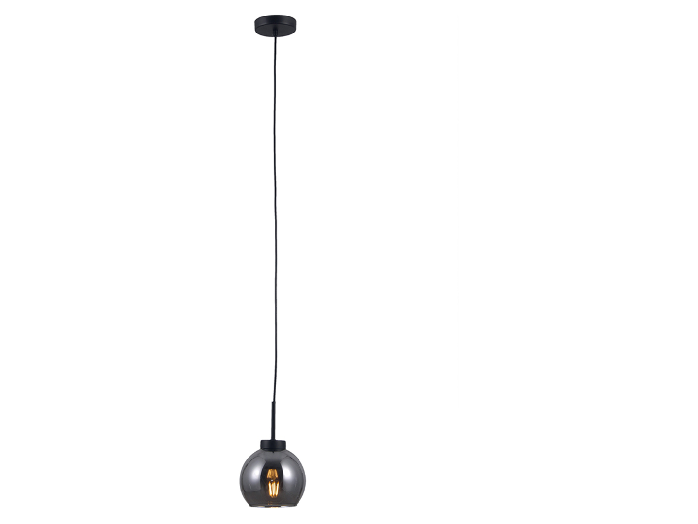 Lampa wisząca Poggi stalowa czarna