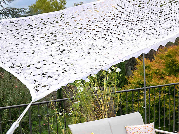 Filet d'ombrage rectangulaire polyester Oxford, 4 x 3 m , blanc - Jardiline