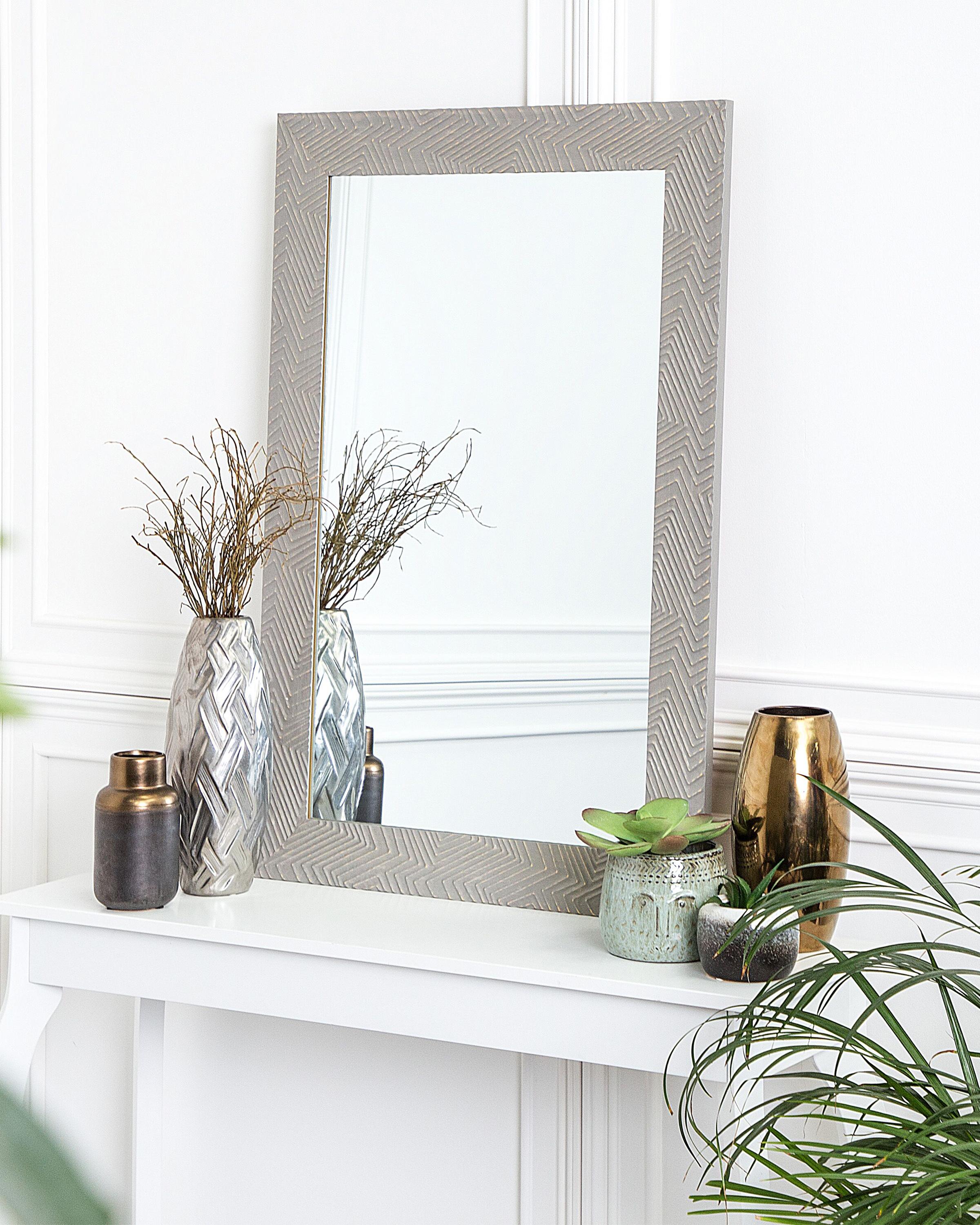 Wall Mirror NEVEZ 60 cm 91 cm Grey