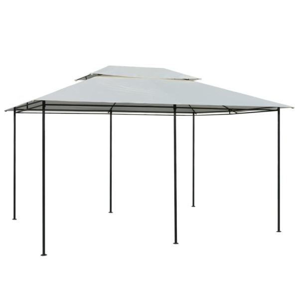 Altana Ogrodowa z Zasłonami Pergola Namiot Ogrodowy Biała 4 x 3 m