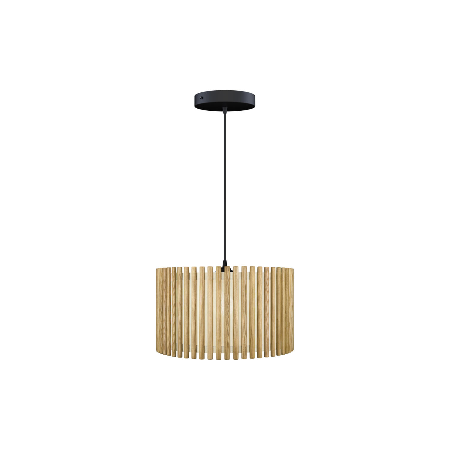 Komorebi Circle Pendant, oak/black