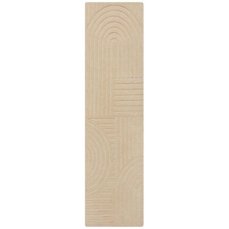 GARDEN - Tapis design 3D beige naturel zen 60 x 230
