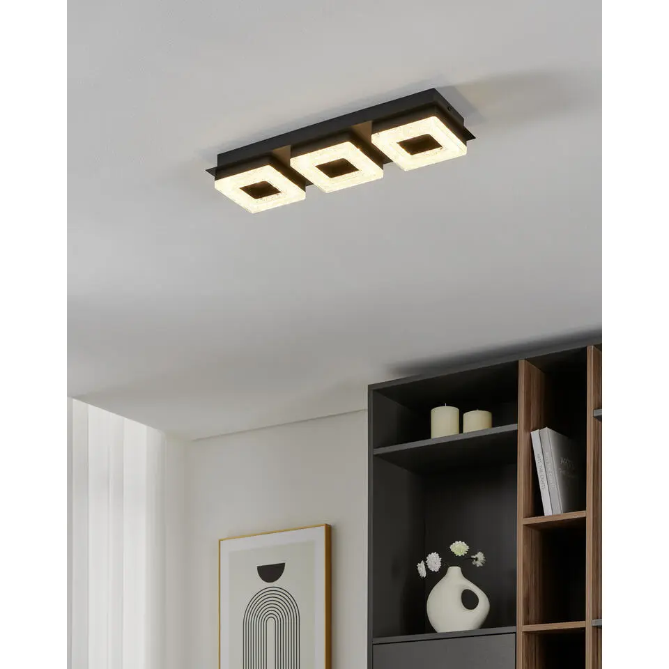 EGLO Fradelo 1 Plafonni&egrave;re - LED - 46 cm - Zwart