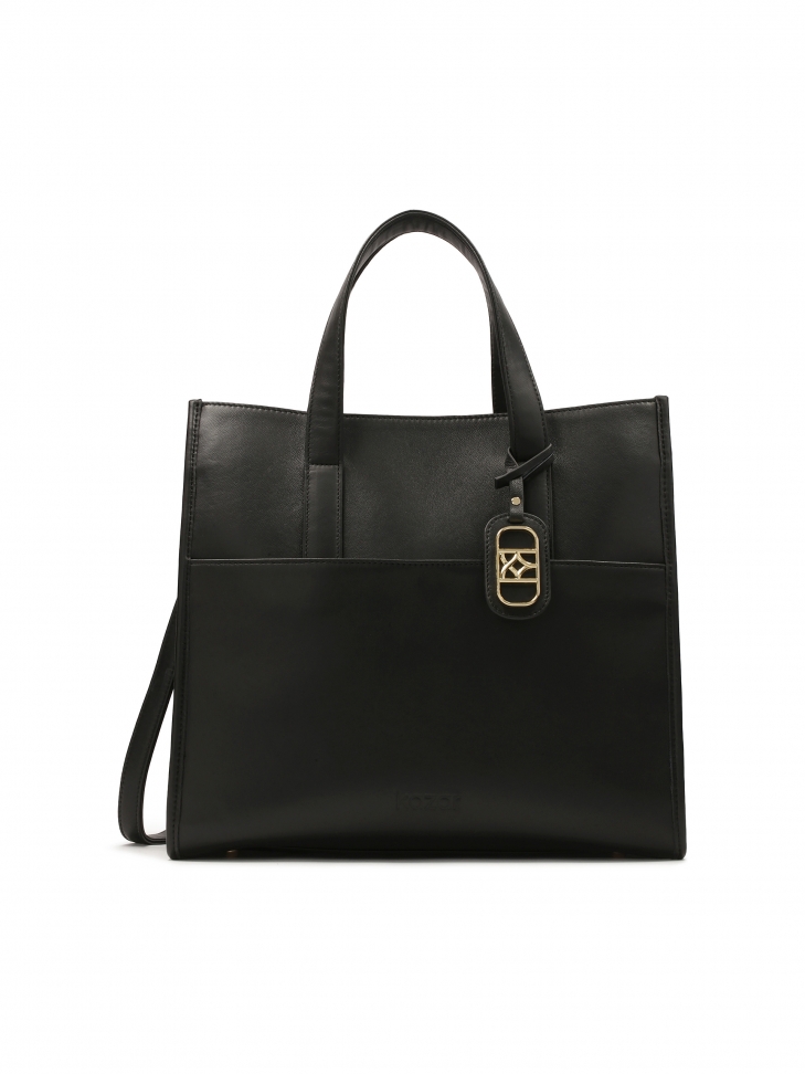 Large handbag with handles and strap