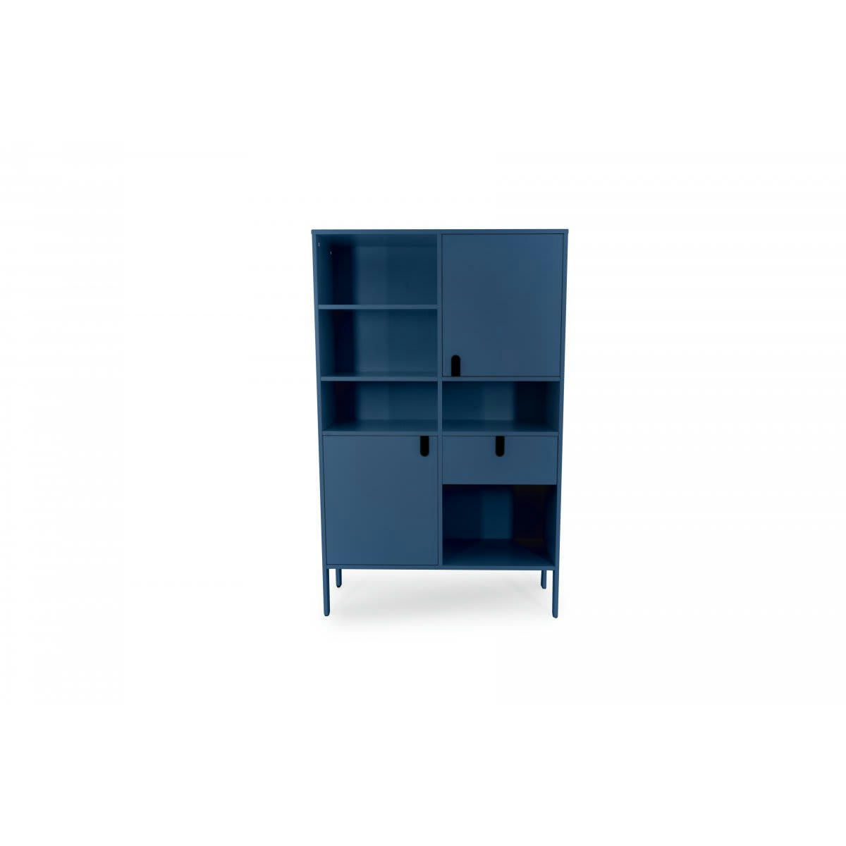 DINA - Grande étagère design nombreux rangements bleu