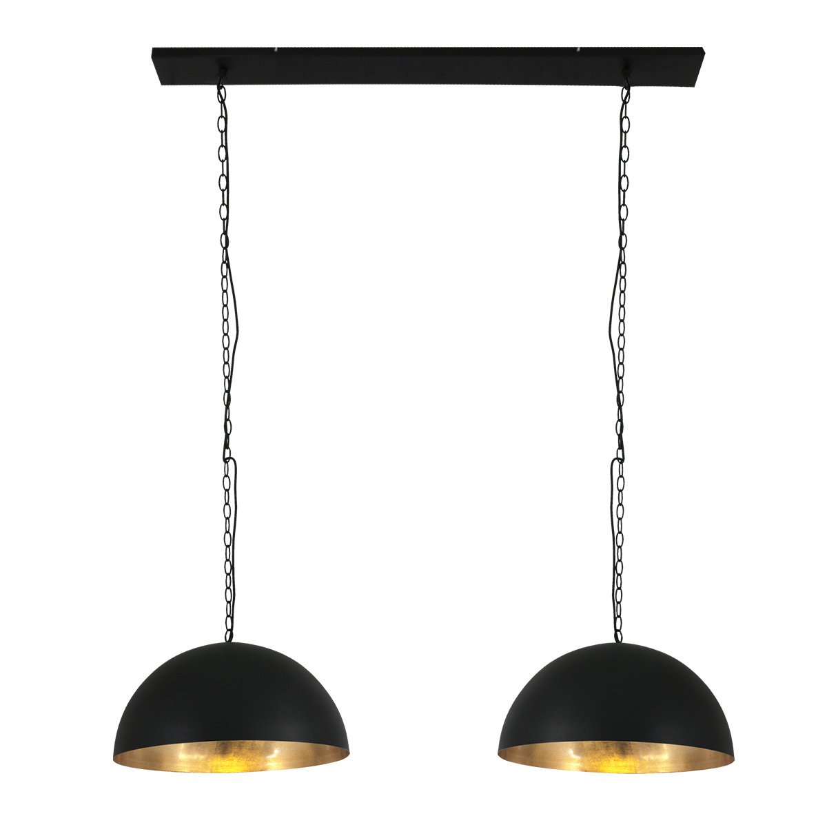Steinhauer hanglamp semicerikel - 2 lichts - 115x 180 cm - zwart
