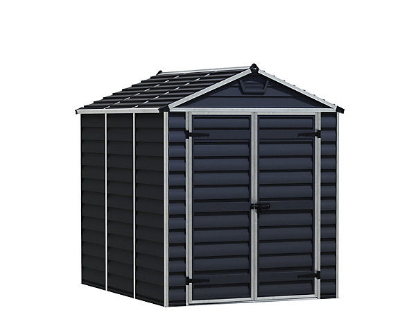 Abri de jardin Canopia Skylight en polycarbonate gris anthracite et aluminium surface totale hors tout 4,2m²