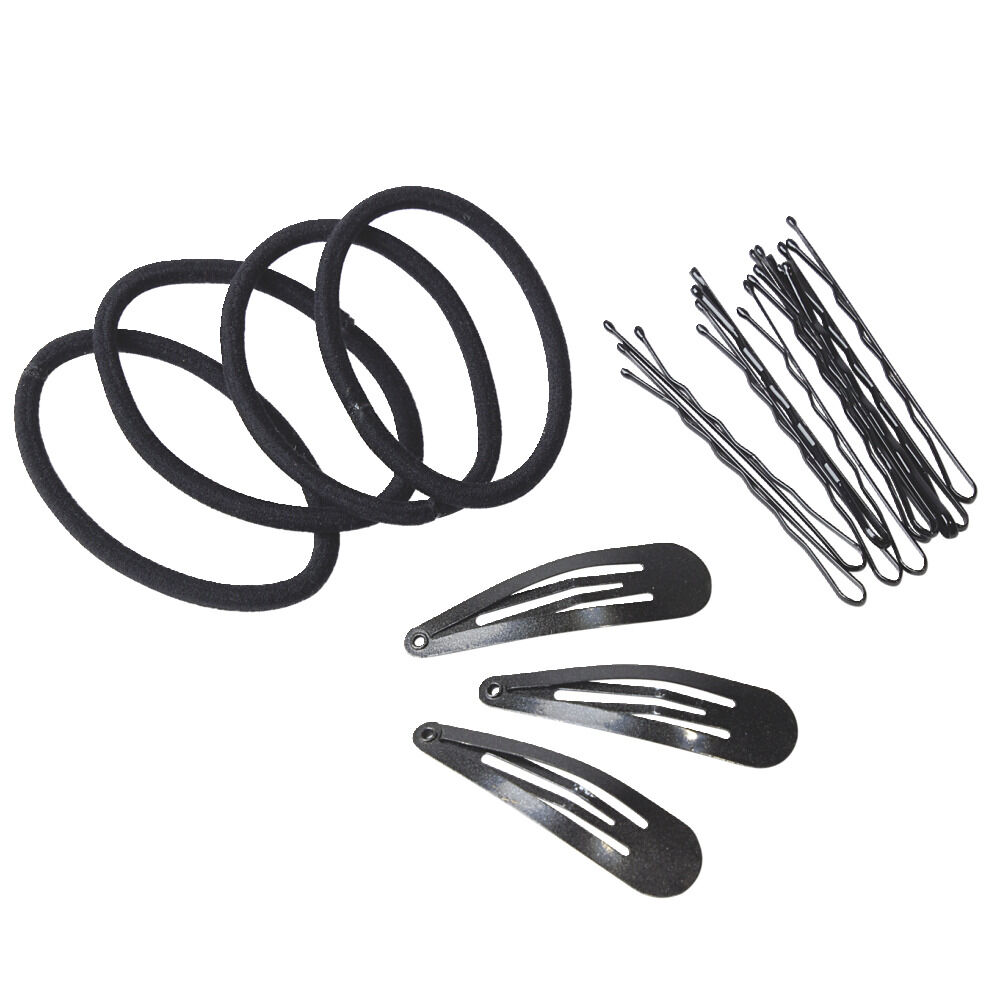 Barrette à cheveux x8 et élastique x12