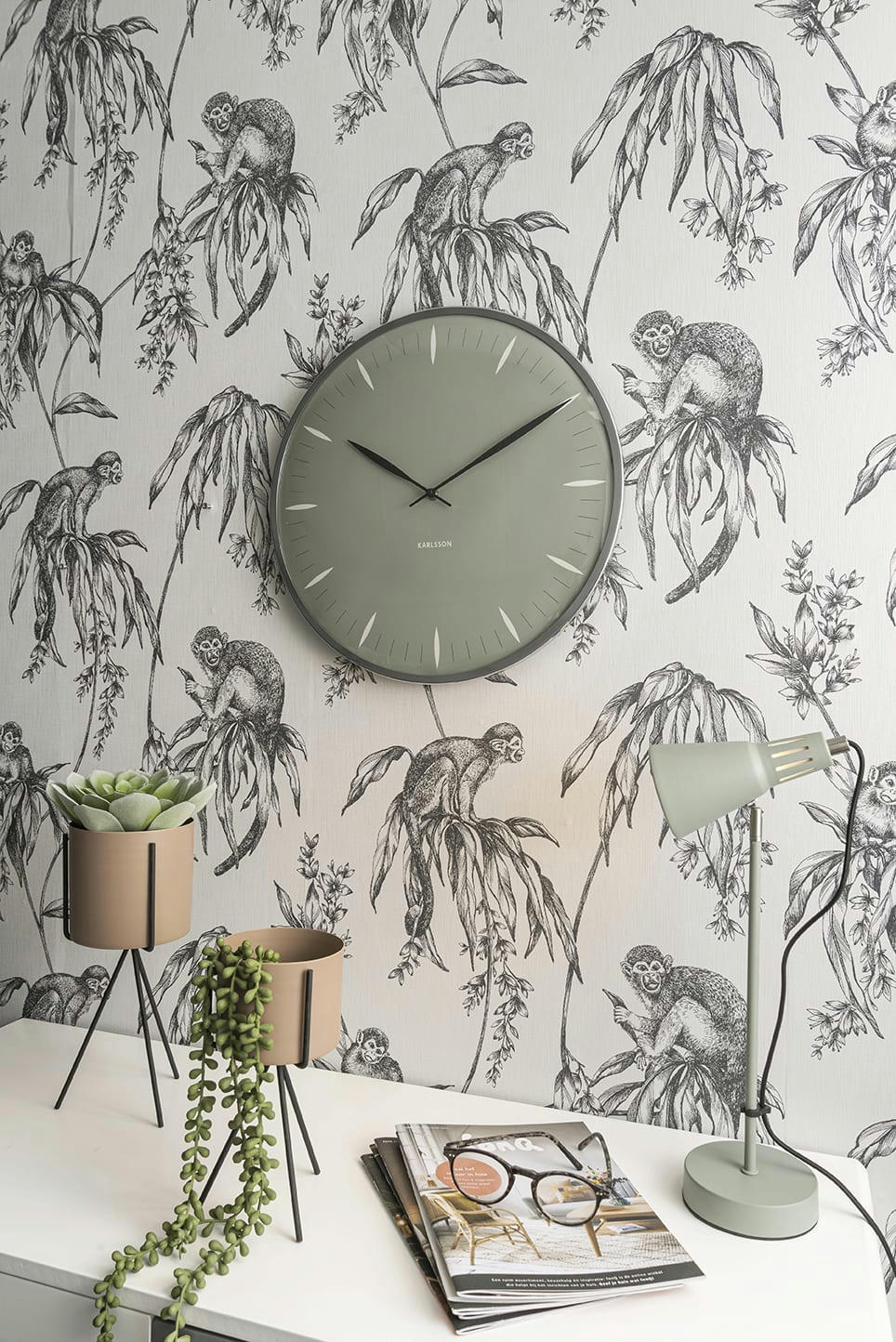 LEAF - Horloge mural d. 40 cm