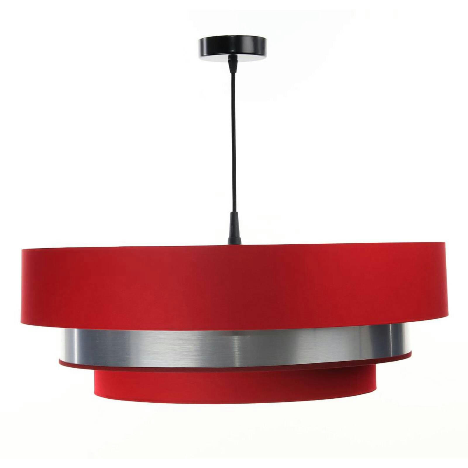TRINITI - Suspension Tissu Rouge 60x60x25 cm