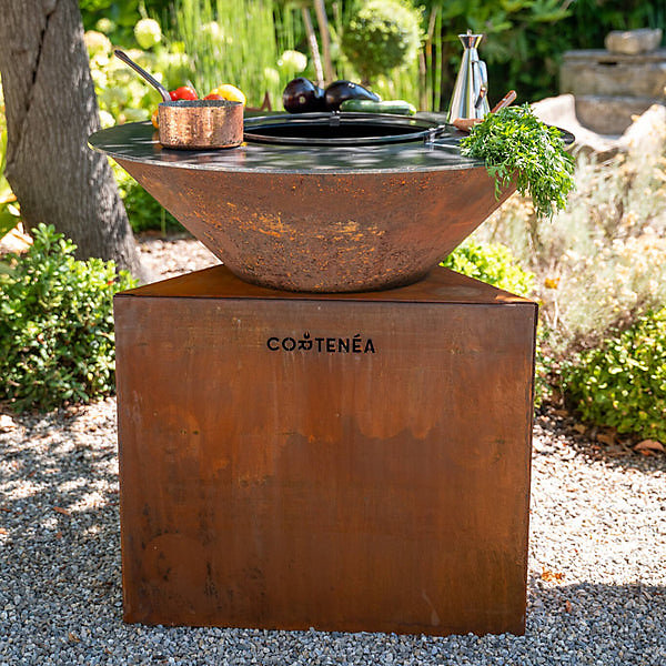 Brasero assemblable acier corten CORTENéA Tradition diamètre 100 cm