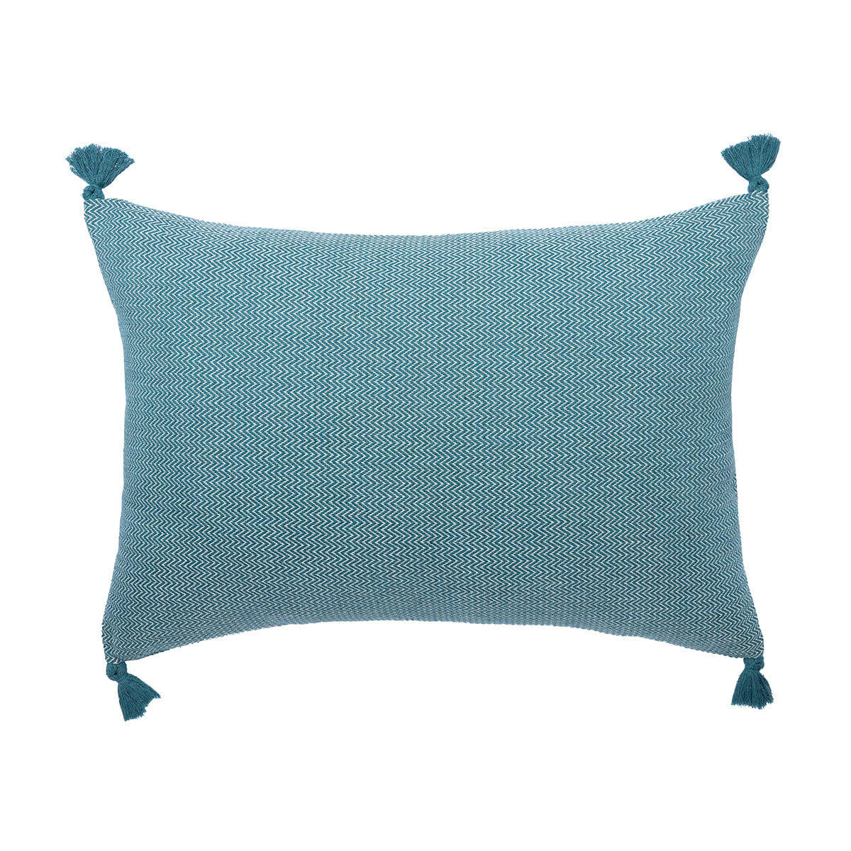 STOCKHOLM - Housse de coussin rectangle coton  60x40 bleu pétrole