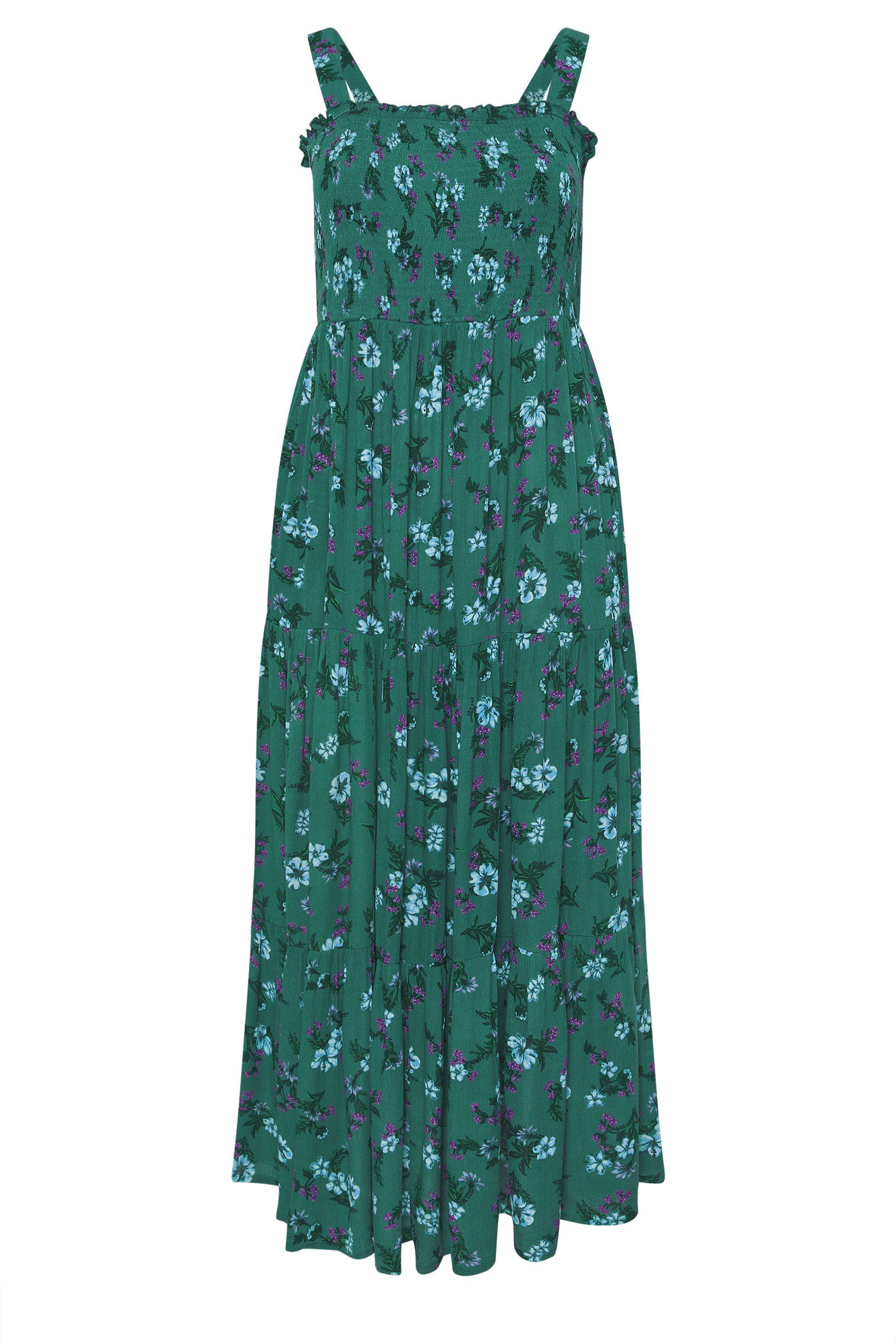 Yours Floral Shirred Dress
