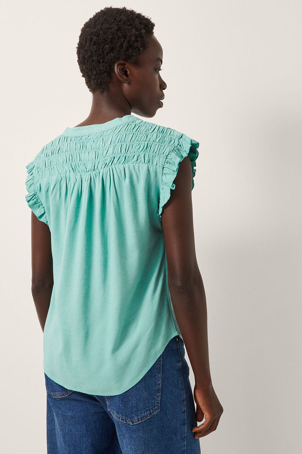 Monsoon Evelyn Sleeveless Smocked Top