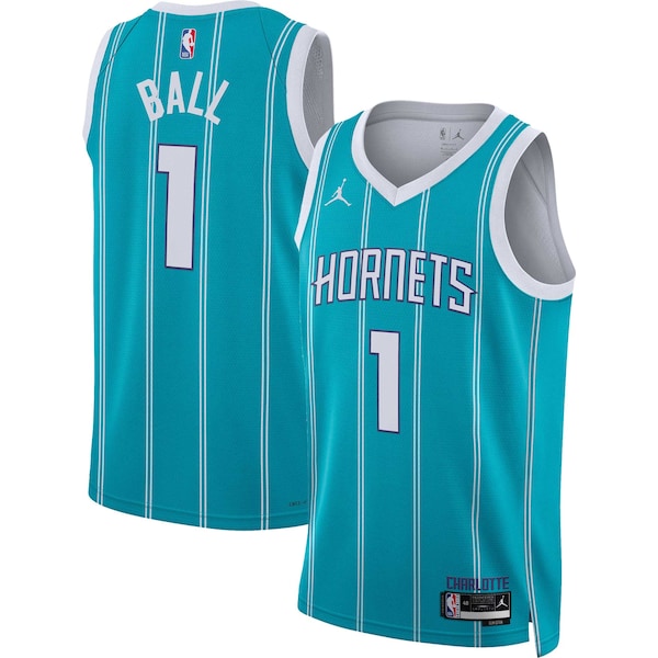 LaMelo Ball Charlotte Hornets Jordan Brand Unisex Swingman Jersey - Icon Edition - Teal/White