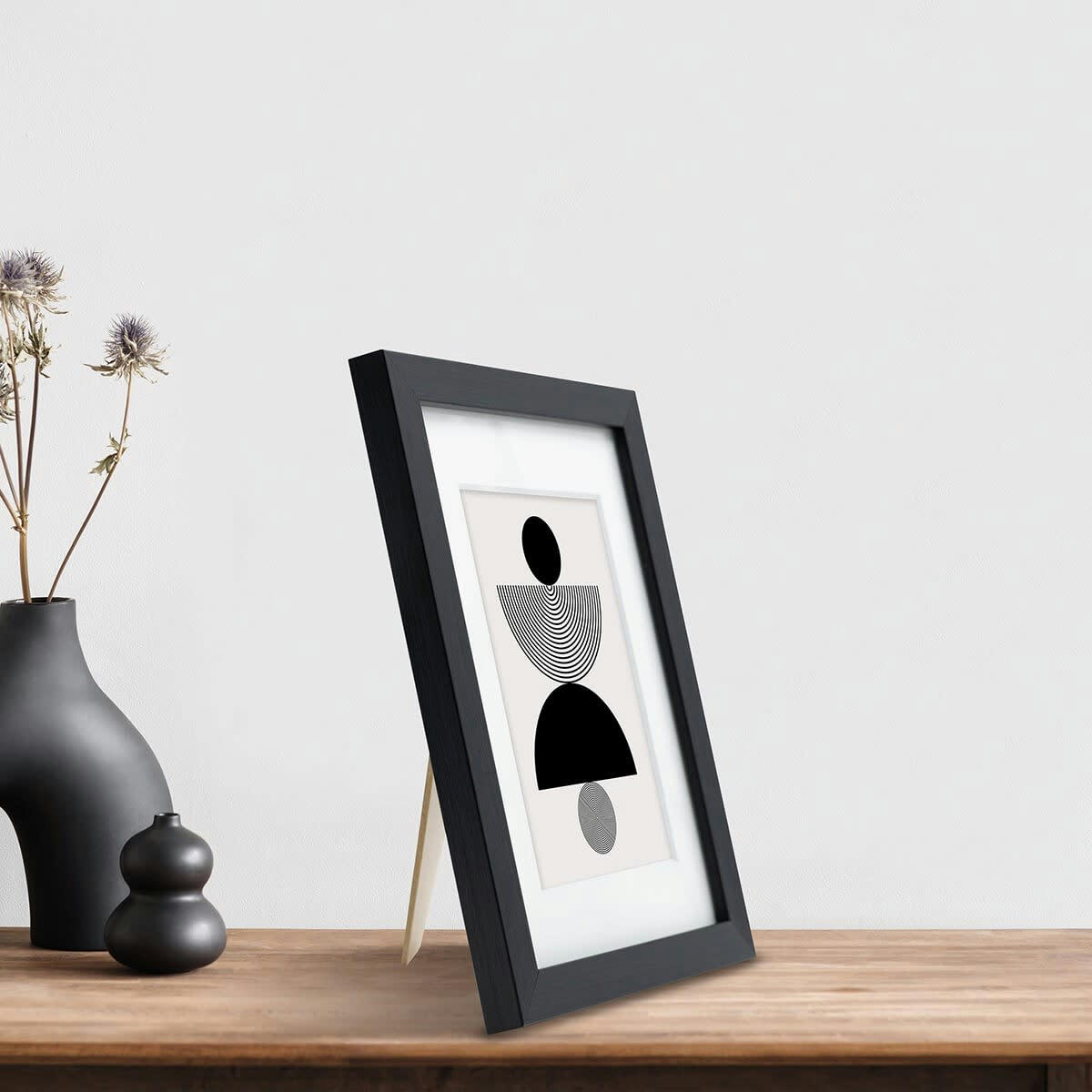 WILD - Cadre photo noir 13x18 cm avec passe-partout résine recyclée