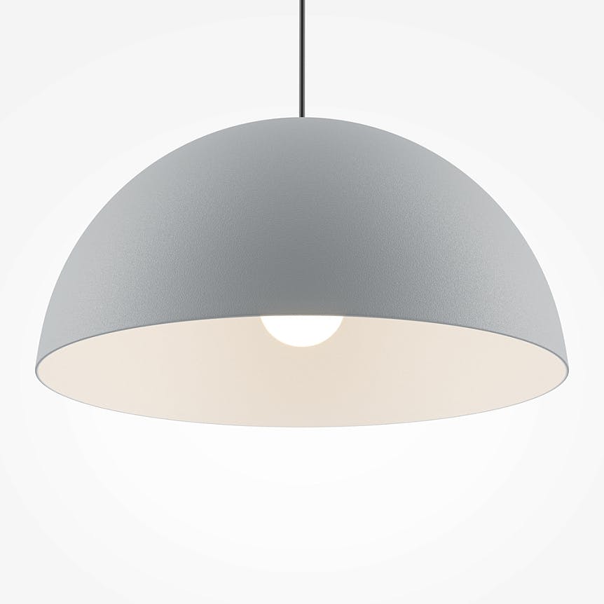 Suspension moderne de cuisine - dôme gris mat FLORA