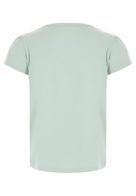 Younger Girls Mint Puppy Handbag T-Shirt