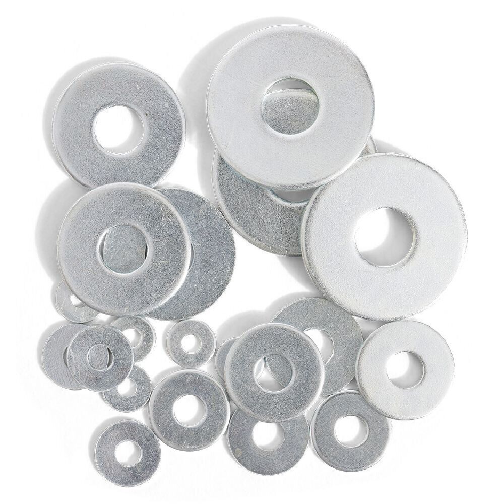 20 rondelles plates larges assorties acier zingué - Ø3/4/5/8/10 mm