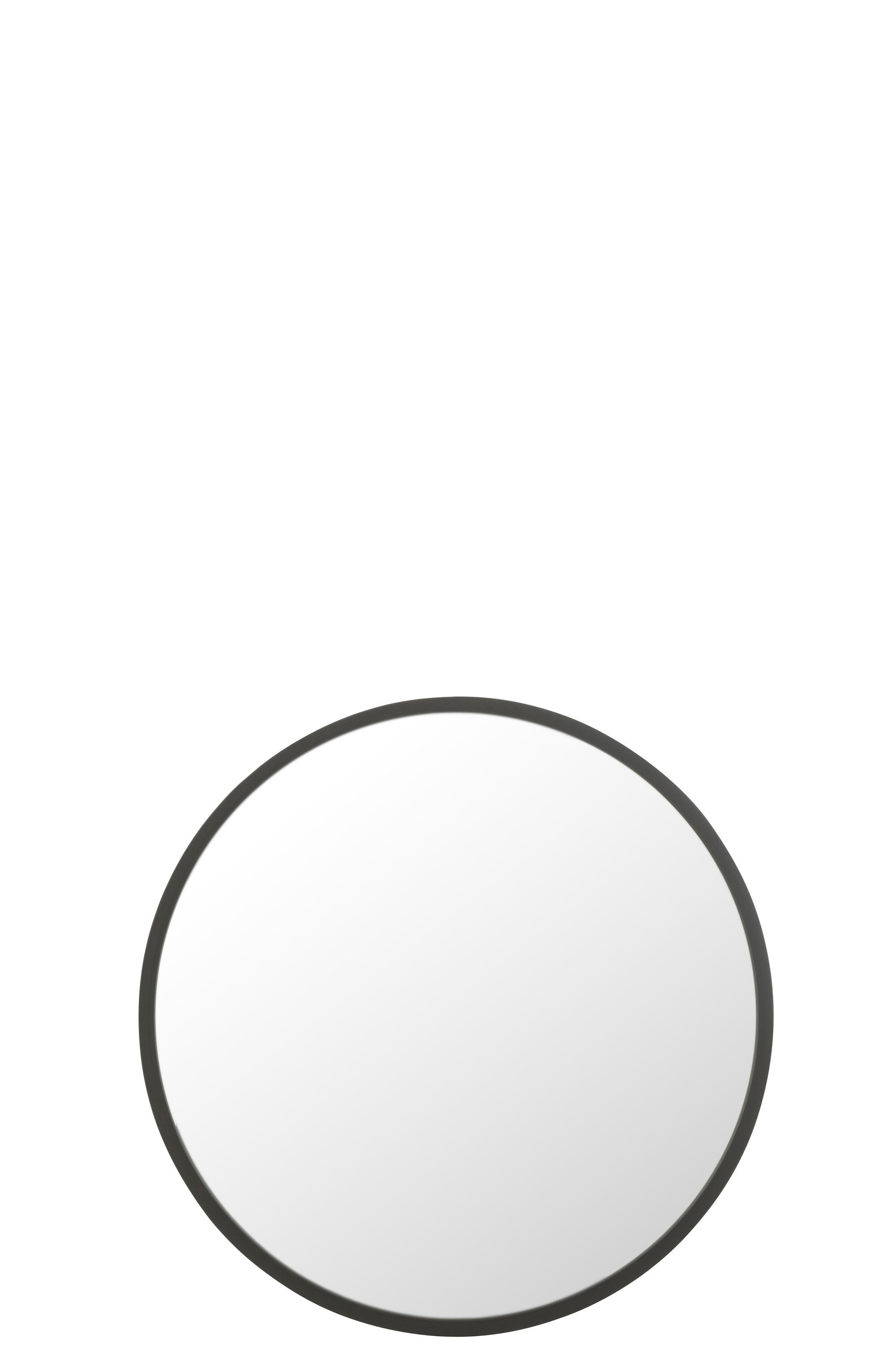 J-Line spiegel Rond - metaal - zwart - large - Ø 80 cm