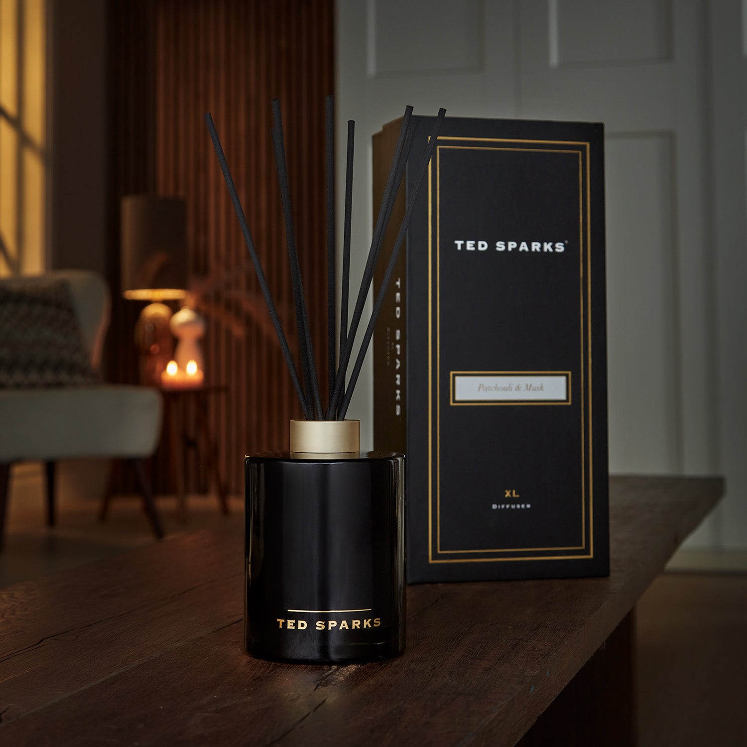 Ted Sparks Geurstokjes XL - Patchouli & Musk