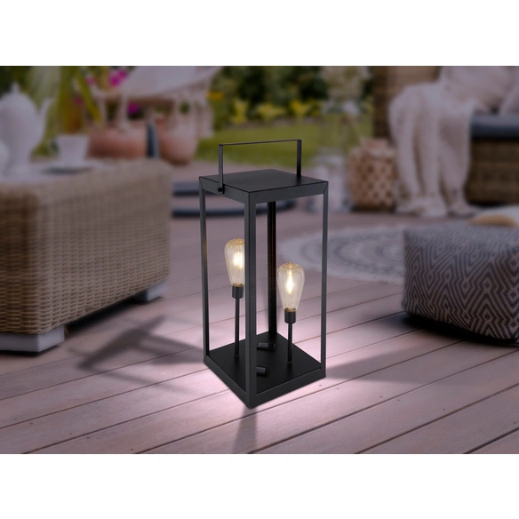 Solarleuchte »Doris«, LxBxH: 20 x 20 x 53 cm, 2 LED, schwarz