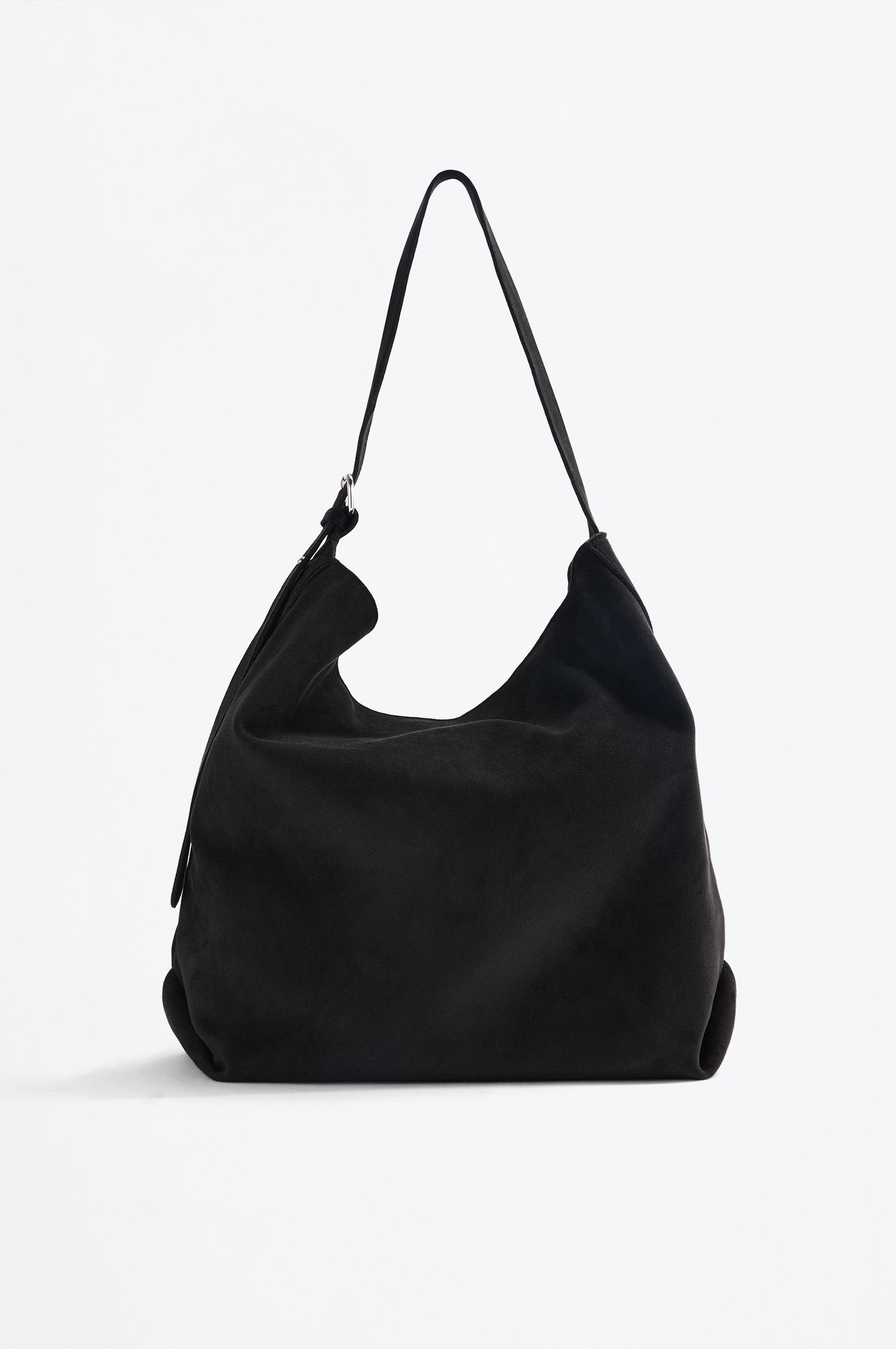 Bolso saca efecto suede hebilla