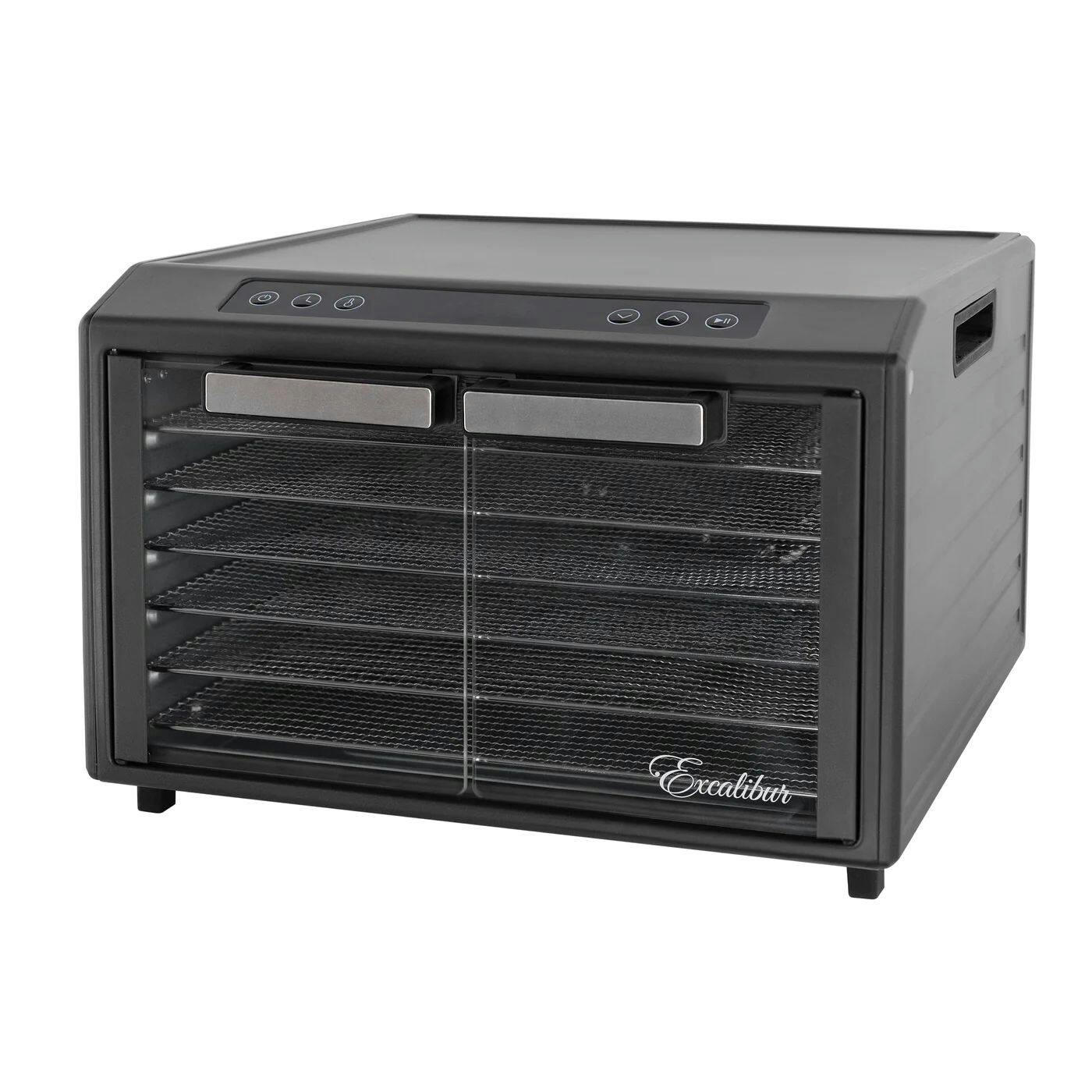Excalibur 6-Tray Electric Food Dehydrator with Adjustable Timer & Digital Panel, Stainless Steel, 500W