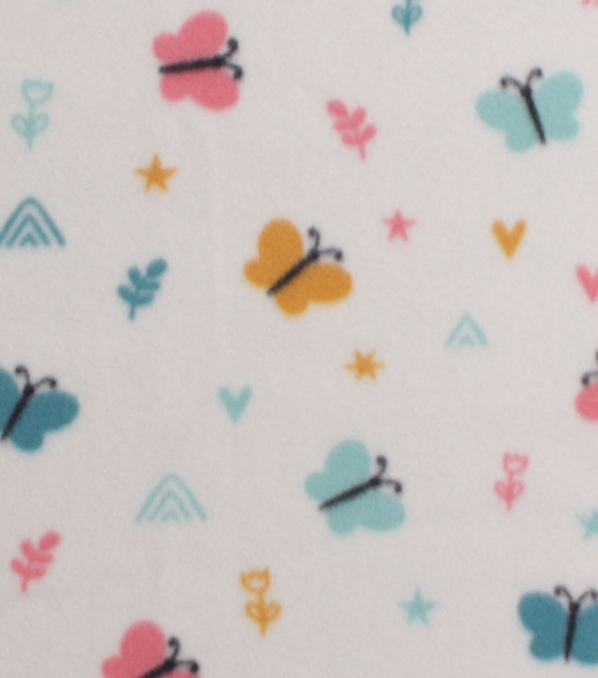 Pastel Butterflies & Geometrics Blizzard Fleece Fabric