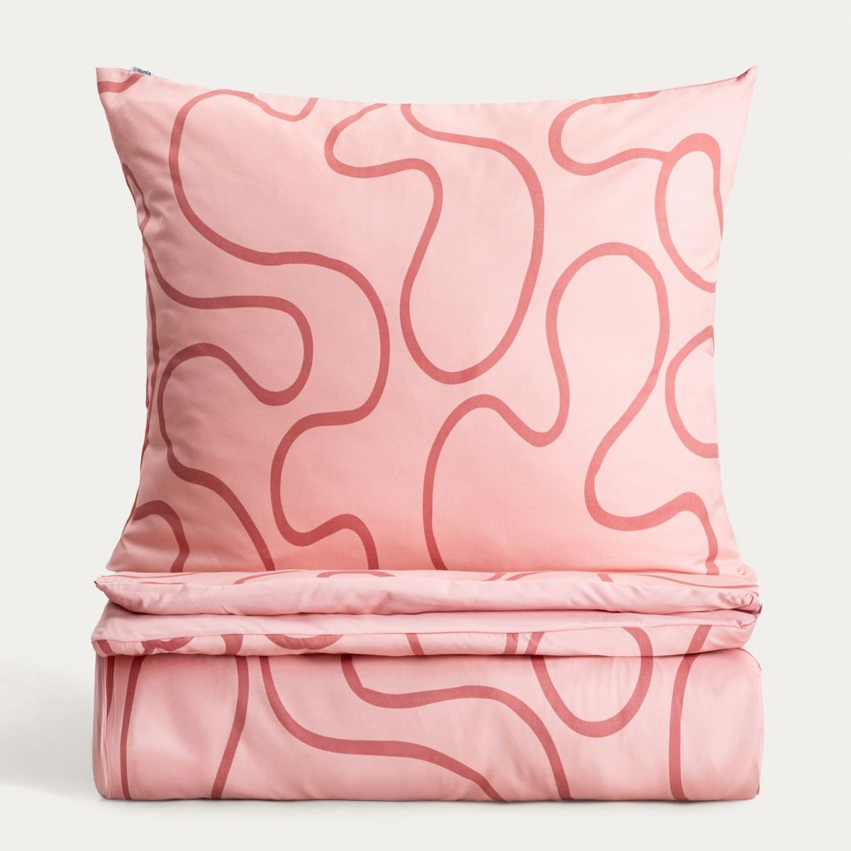 Pościel EC FLEUR z mikrofibry różowa 160x200   2*70x80 cm