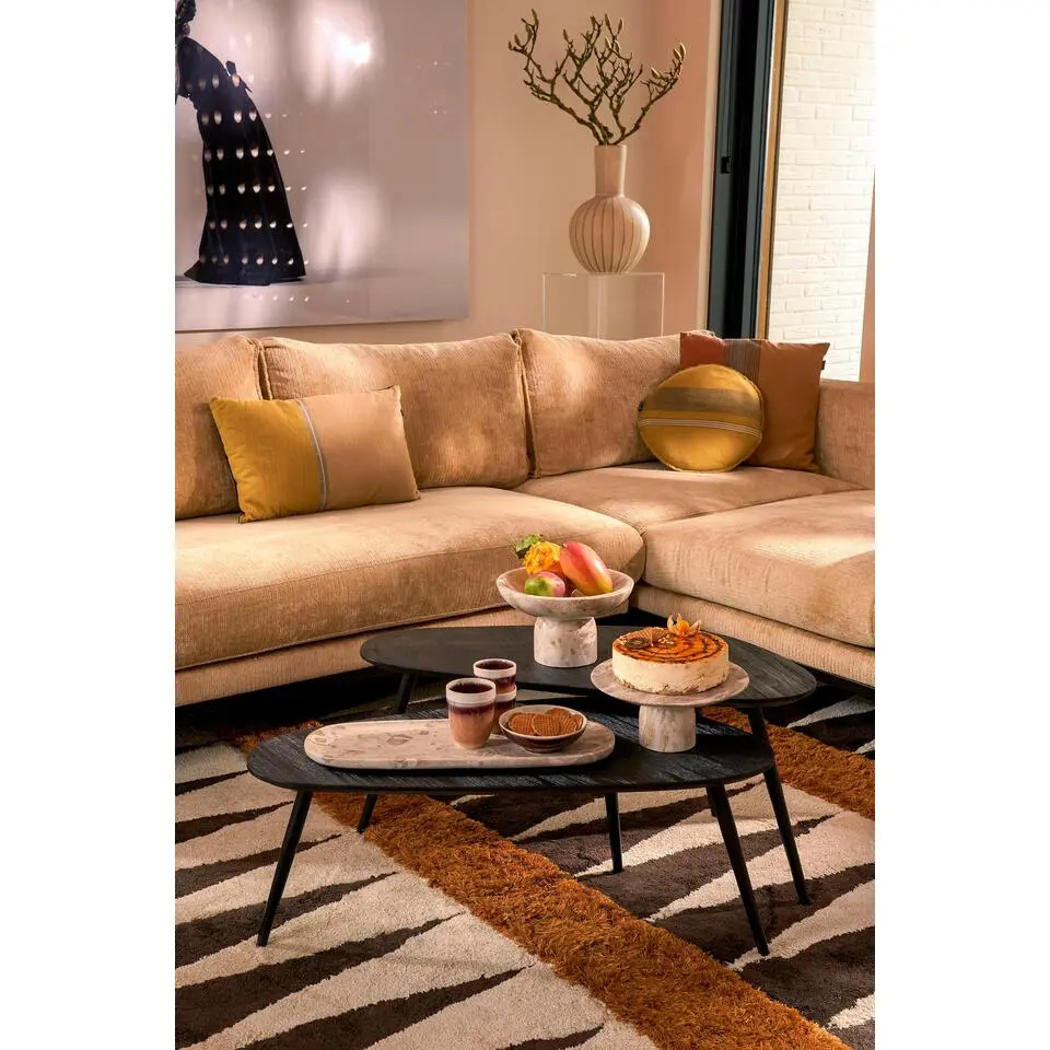 Mica Decorations Jailey Bijzettafel - Set van 2 - L84 x B39 x H39 cm