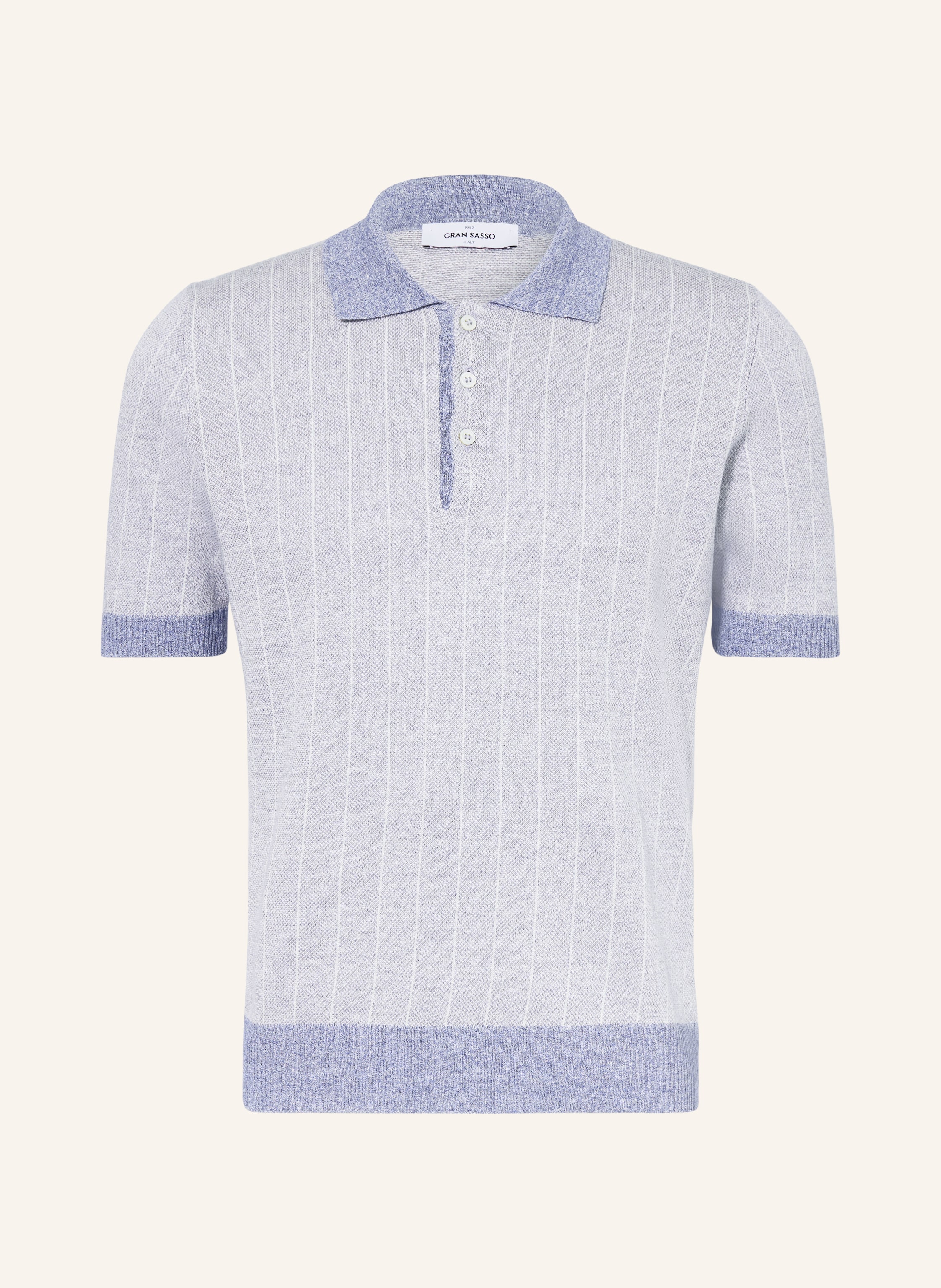 GRAN SASSO Strick-Poloshirt mit Leinen