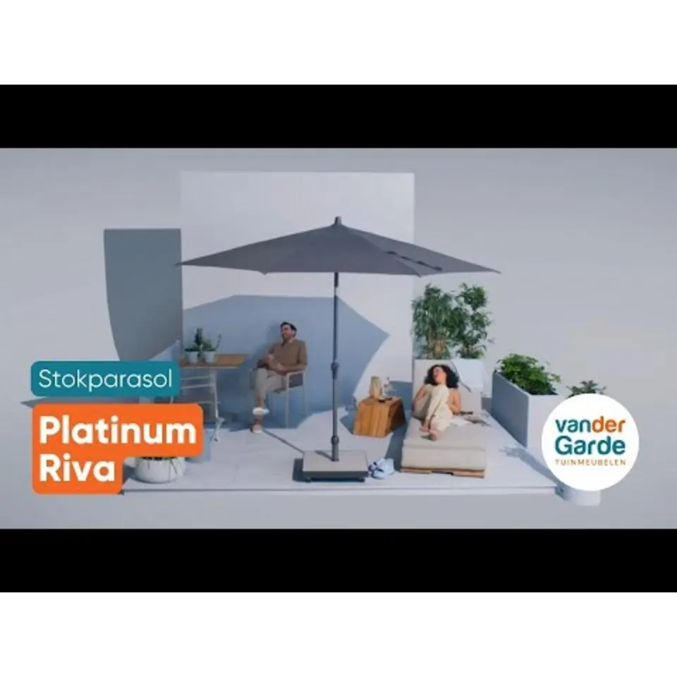 Platinum Parasol Riva &Oslash;350 cm Lichtgrijs