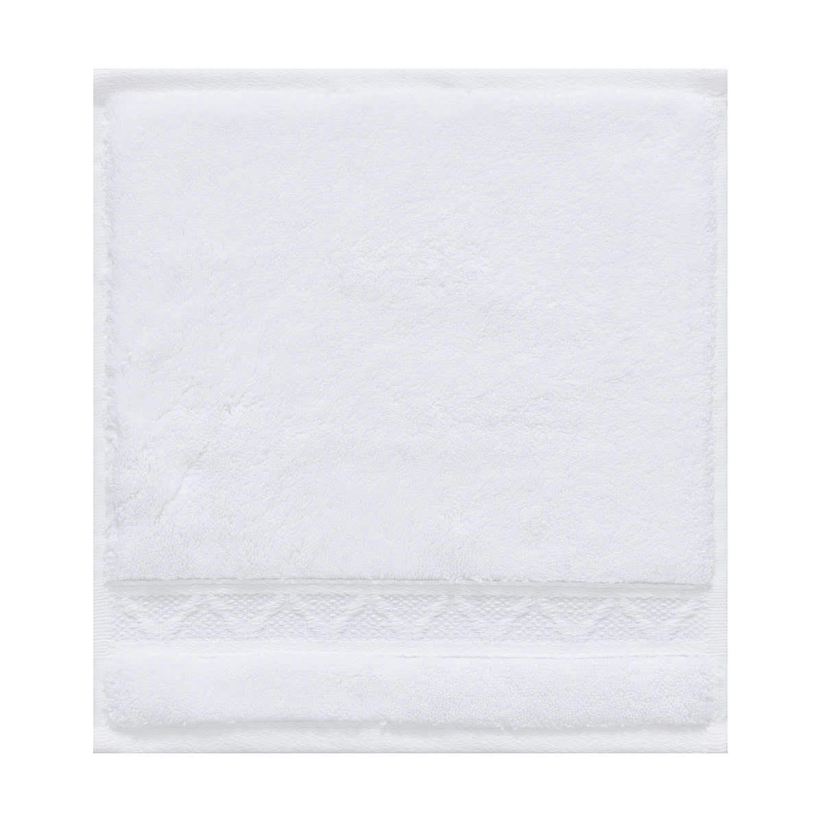 CARESSE - Carré visage en coton blanc 30 x 30