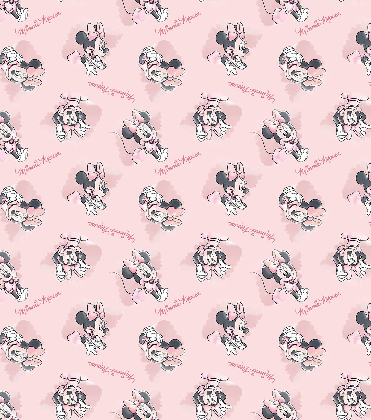 Disney Minnie So Sweet Badge Cotton Fabric